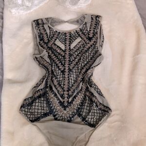 Asos sequin bejeweled bodysuit